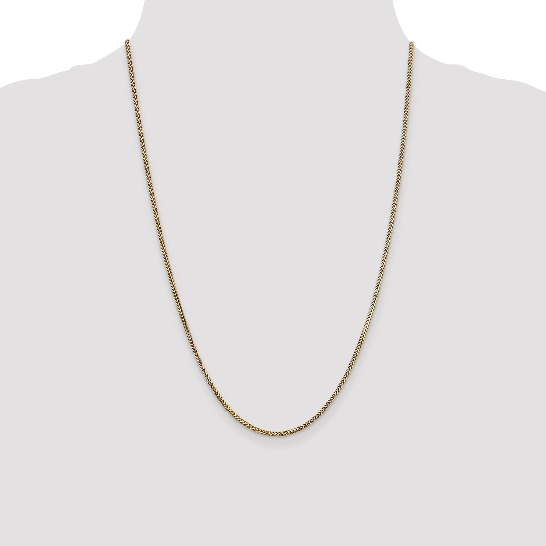 14k Yellow Gold 1.5 mm Franco Chain