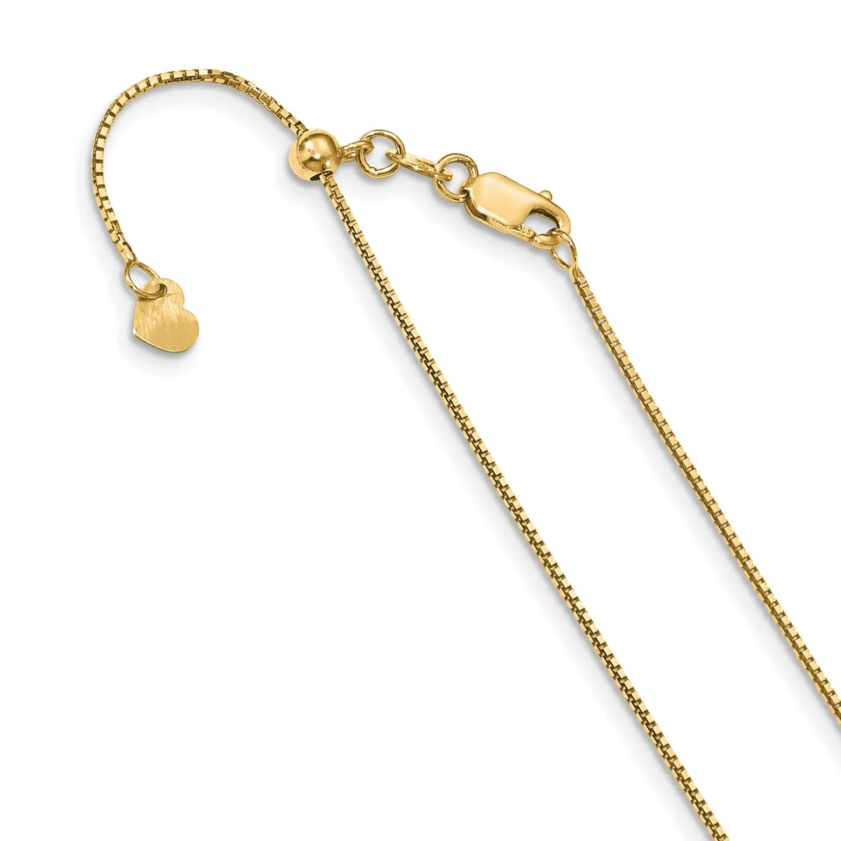 14k Yellow Gold Adjustable Box Chain