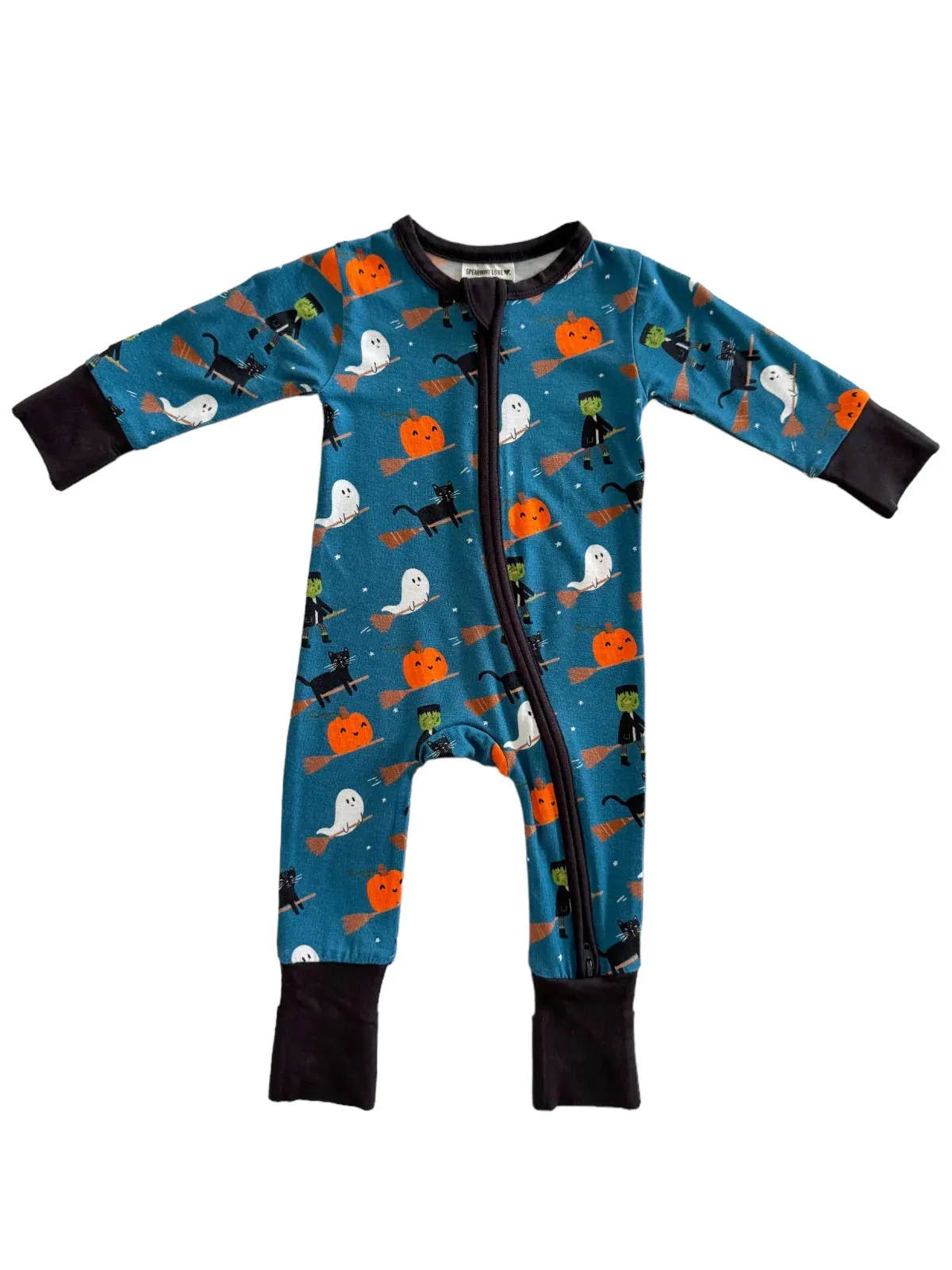 2-Way Convertible Zip Romper | Broomstick Friends Midnight