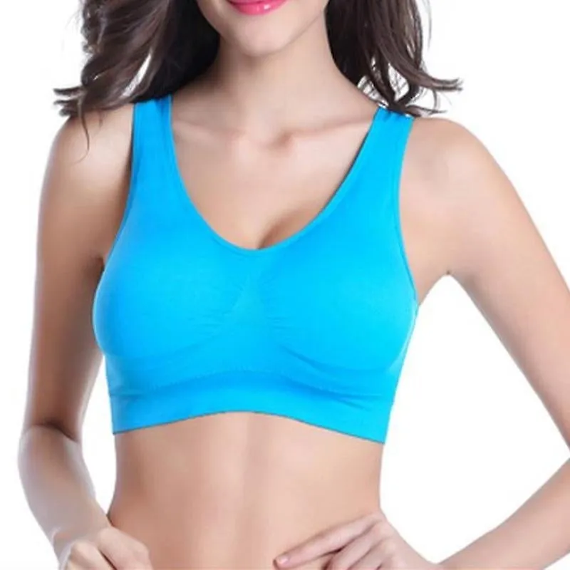 6 Pack Genie Bra Seamless Sports Underwear Breathable Sexy Invisible Vest For Yoga Running