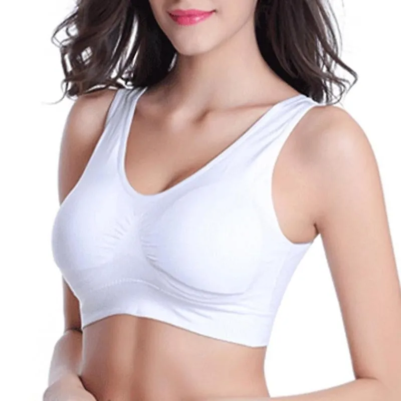 6 Pack Genie Bra Seamless Sports Underwear Breathable Sexy Invisible Vest For Yoga Running