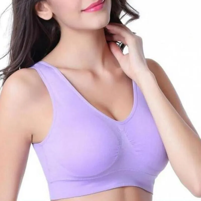 6 Pack Genie Bra Seamless Sports Underwear Breathable Sexy Invisible Vest For Yoga Running