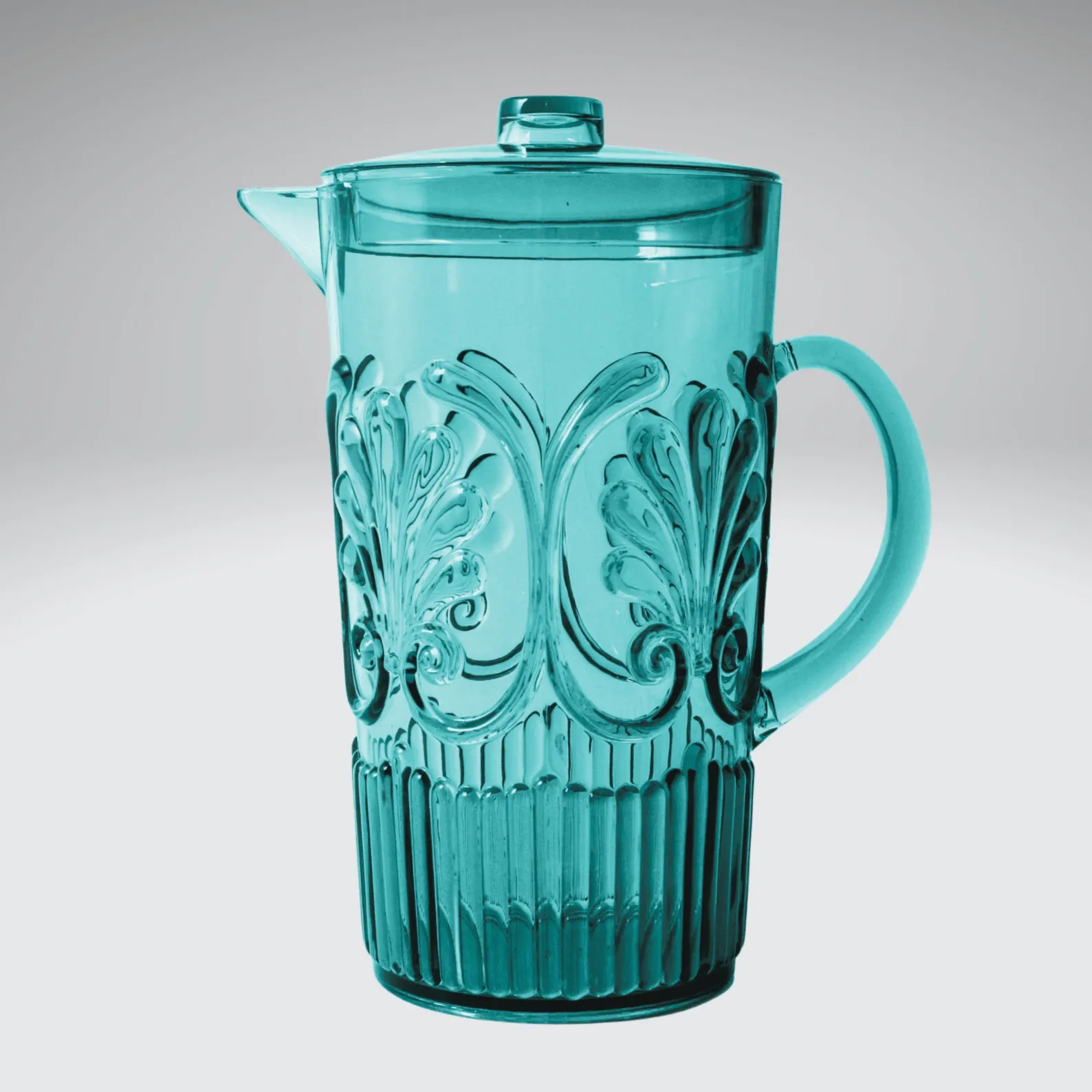 Acrylic Scollop Pitcher: Sea Foam