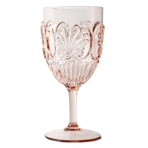 Acrylic Wine Glass Scollop | Blush