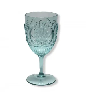 Acrylic Wine Glass Scollop | Sea Foam