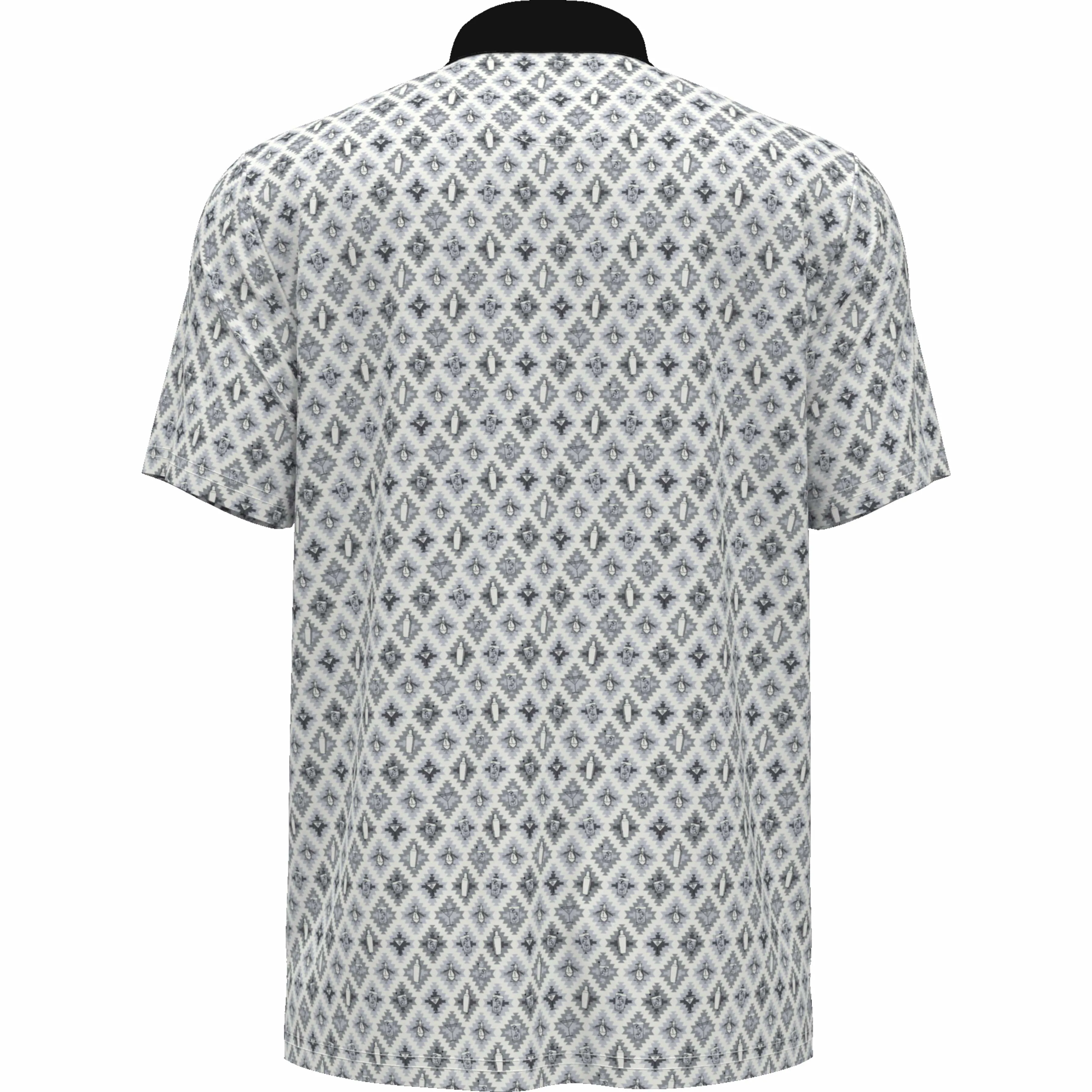 All Over Atomic Cocktail Print Golf Polo