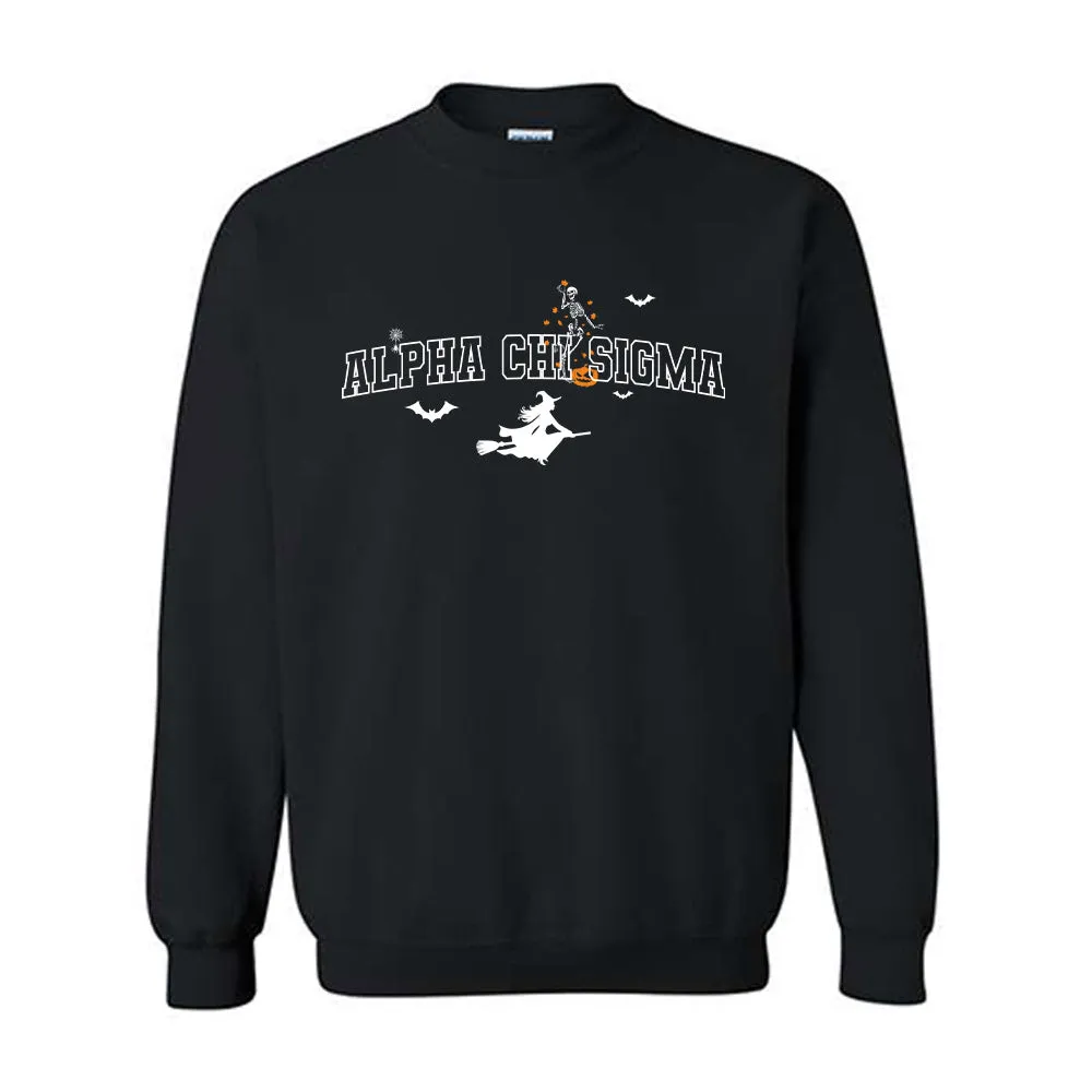 Alpha Chi Sigma Witch In The Night Crewneck Sweatshirt