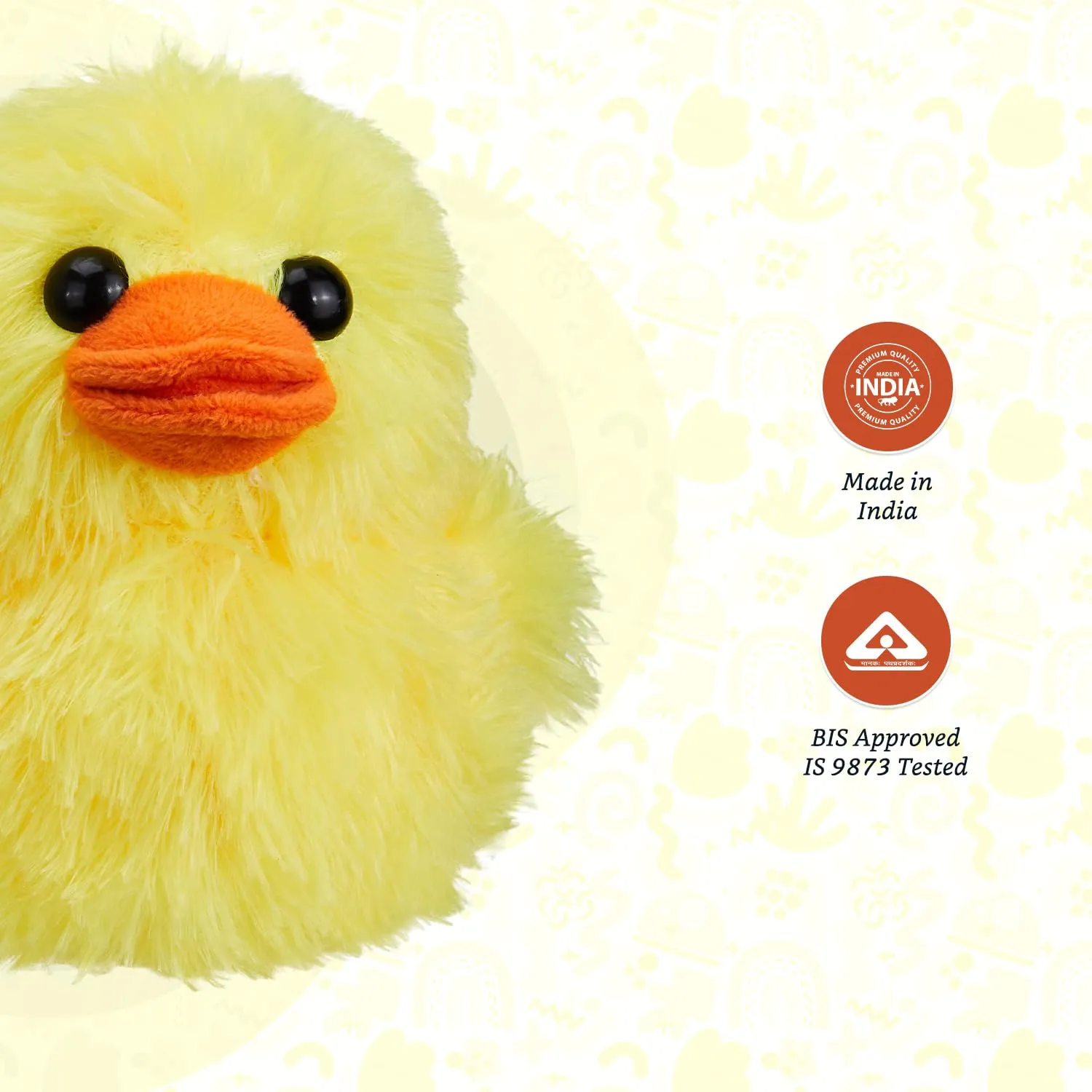 Amazon Brand - Jam & Honey Duck, Plush/Soft Toy for Boys, Girls and Kids, Super-Soft, Safe, Great Birthday Gift (Yellow, 18 cm)