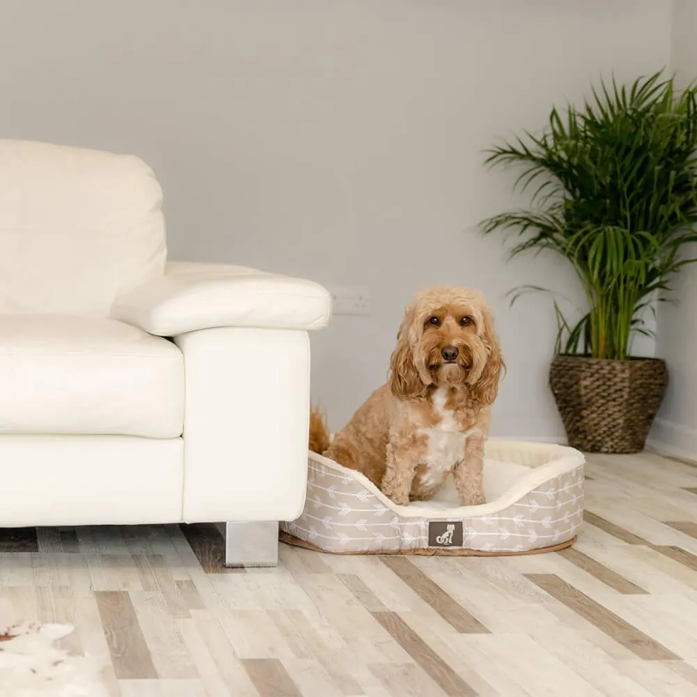 Bella - Cream Soft Dog Bed - Size S/M/L/XL