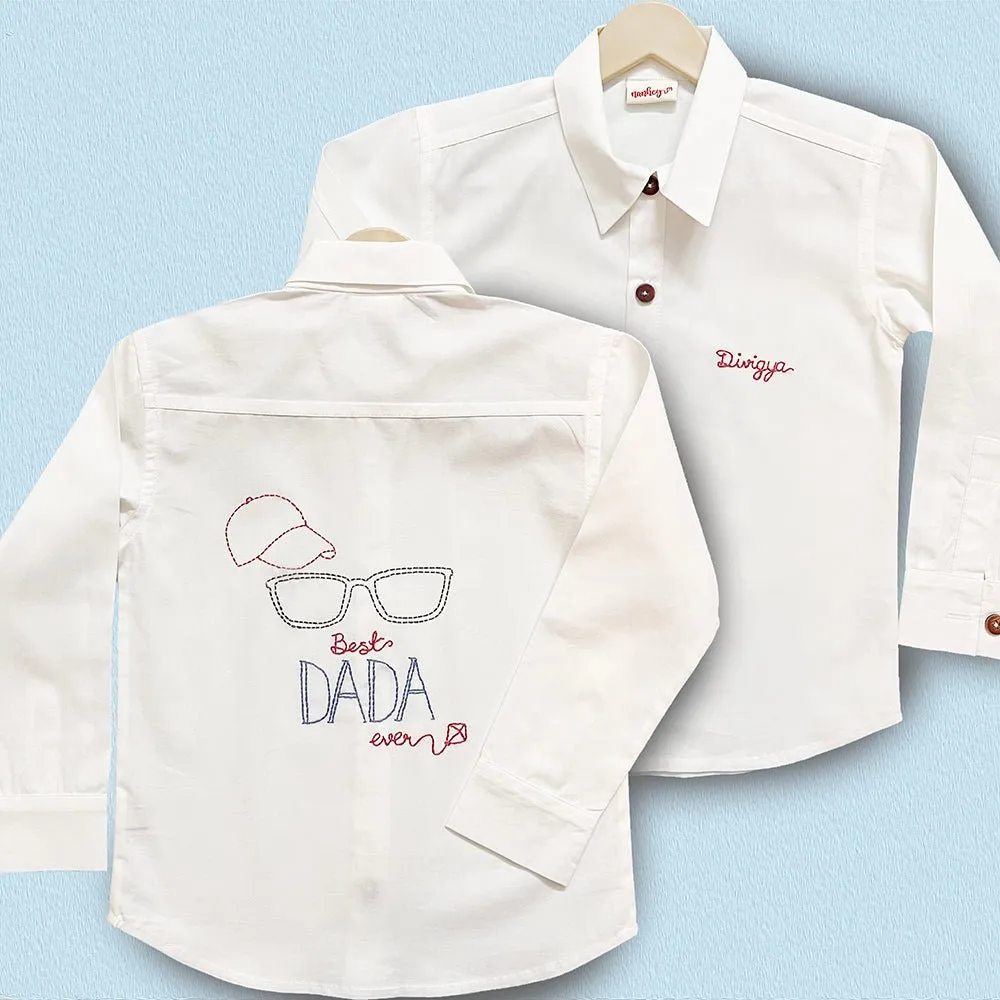 Best Dadu Ever - Personalised Formal Shirt