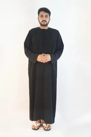 Black Emirati Tassel Thobe