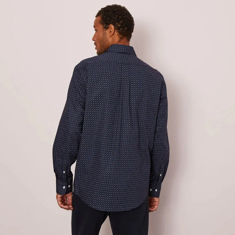 Blue Button-Up Mens Shirt