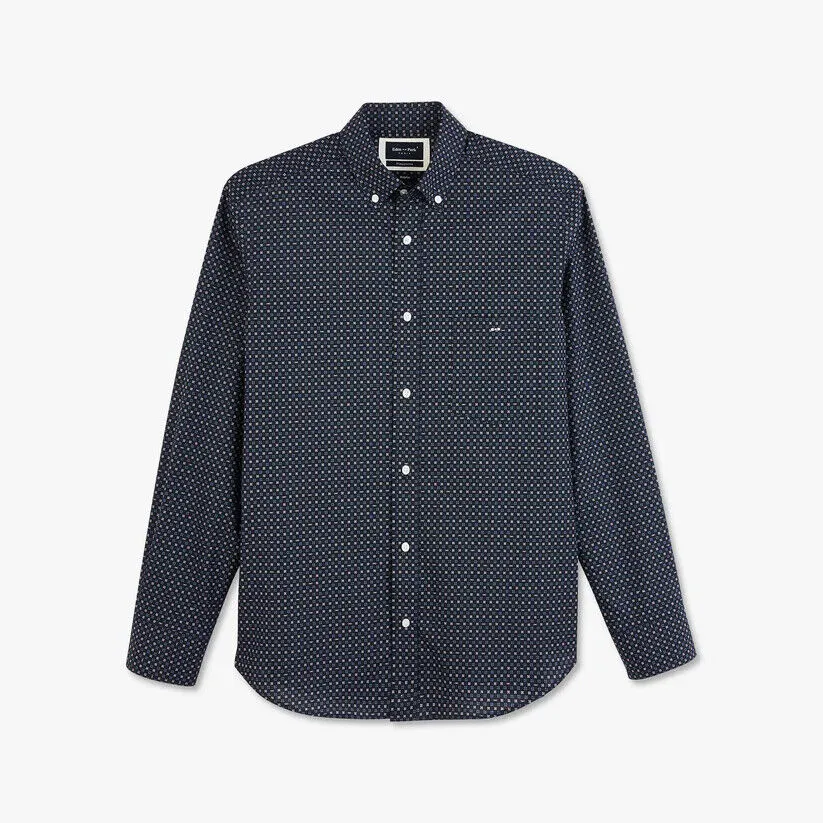 Blue Button-Up Mens Shirt