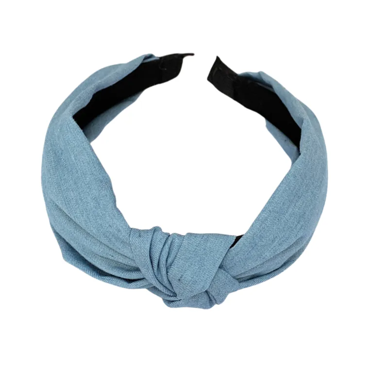 Blue Denim Top Knotted Headband