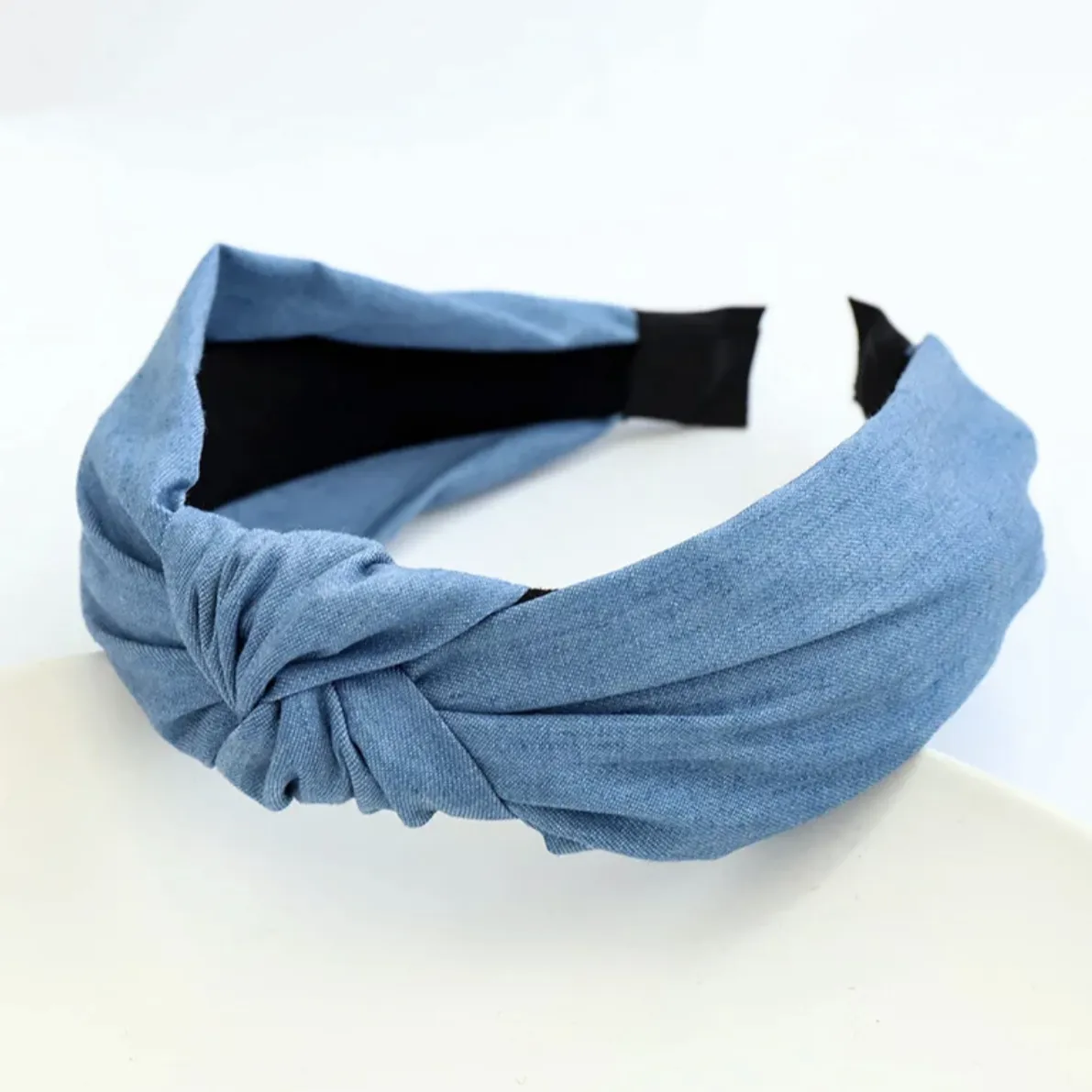 Blue Denim Top Knotted Headband