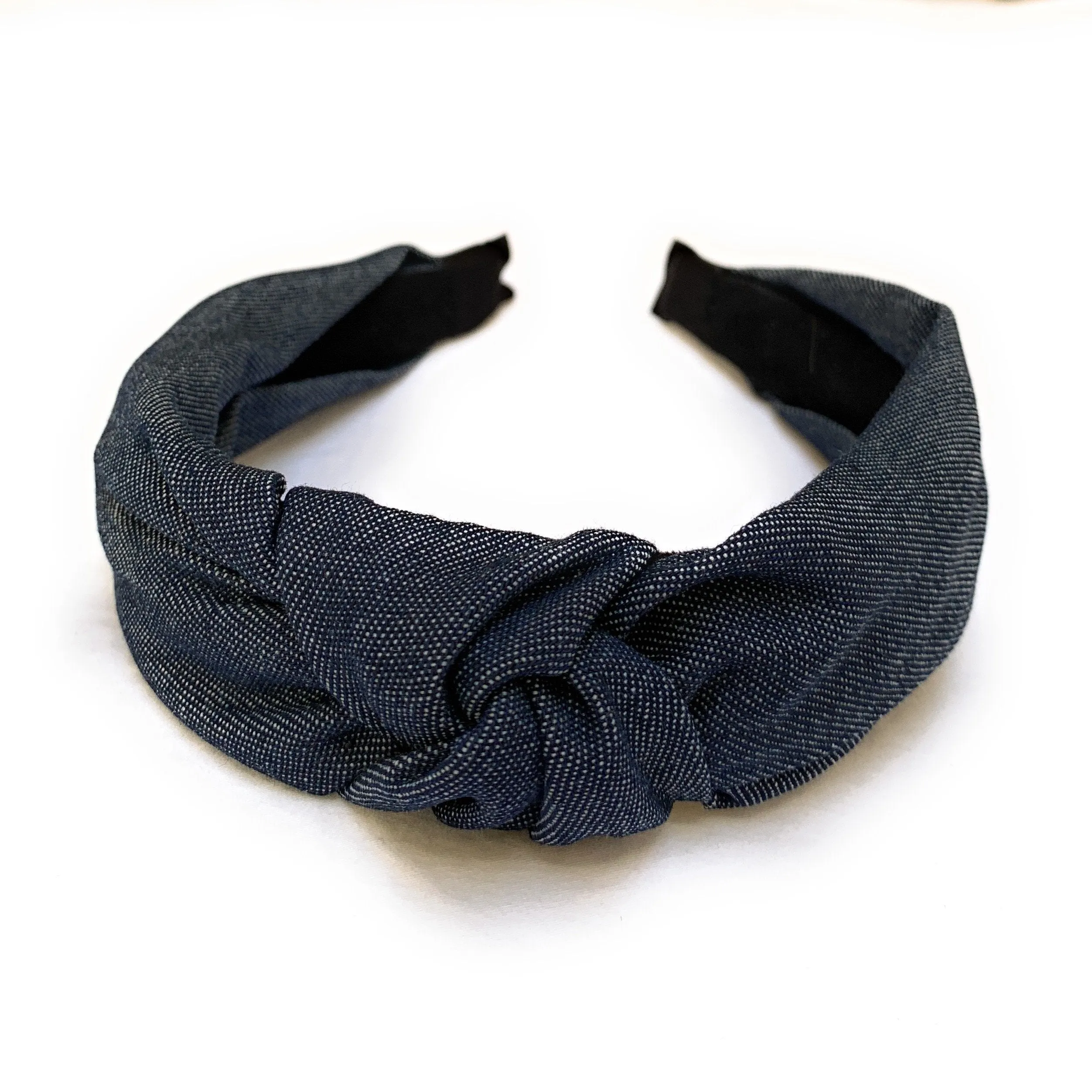 Blue Denim Top Knotted Headband