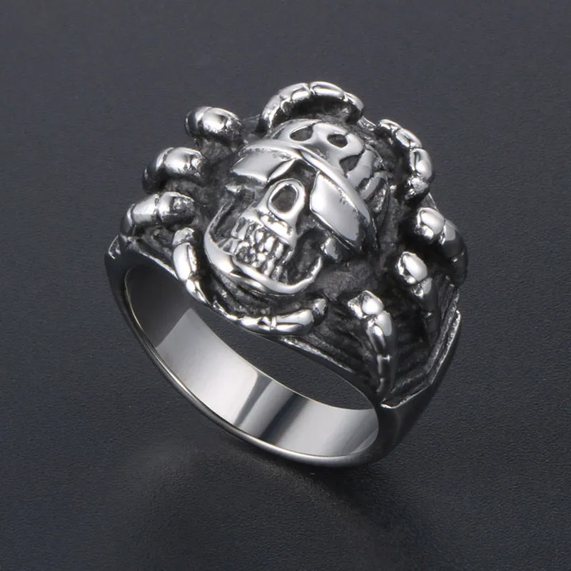 Bold Titanium Steel Skull Ring for Men - Personalized Index Finger Accessory