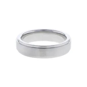 Caspian Serinium Grooved Wedding Ring - 6mm