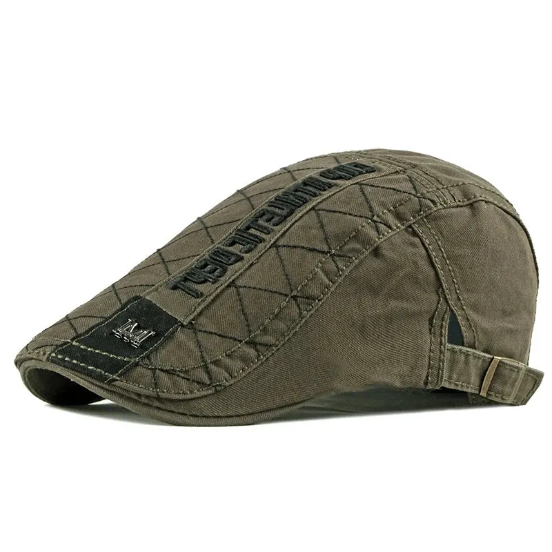 Cotton Visors Embroidery Flat Cap