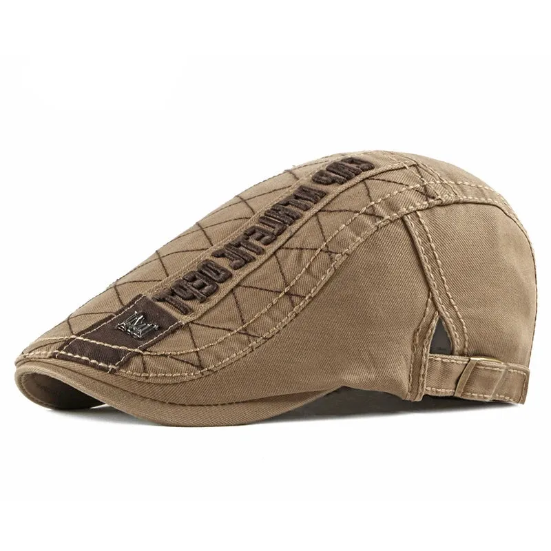 Cotton Visors Embroidery Flat Cap