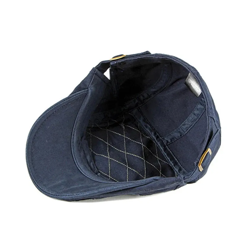 Cotton Visors Embroidery Flat Cap