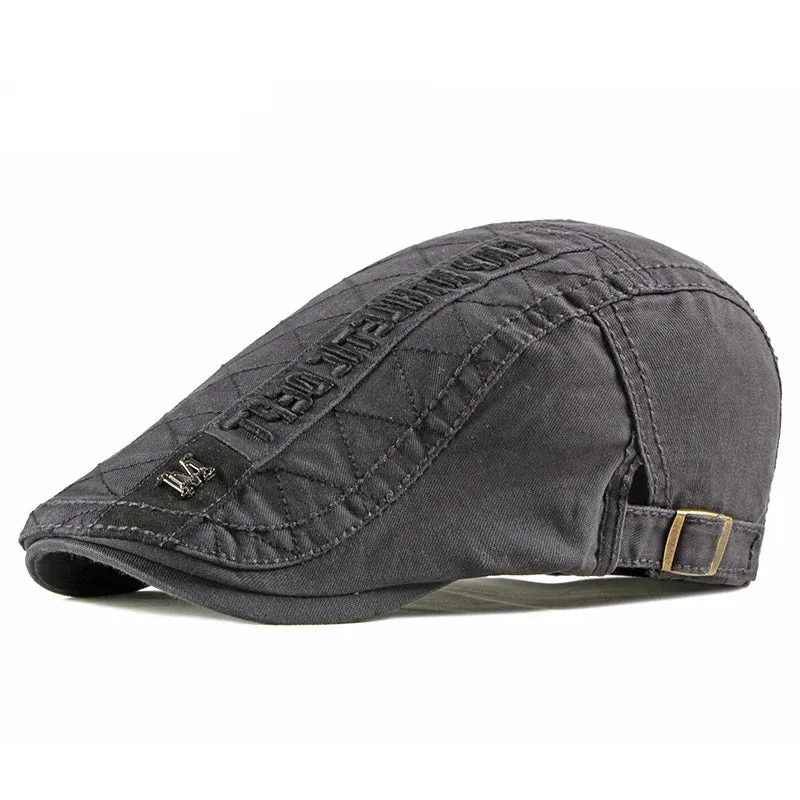 Cotton Visors Embroidery Flat Cap