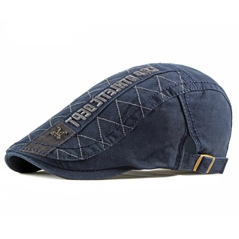 Cotton Visors Embroidery Flat Cap