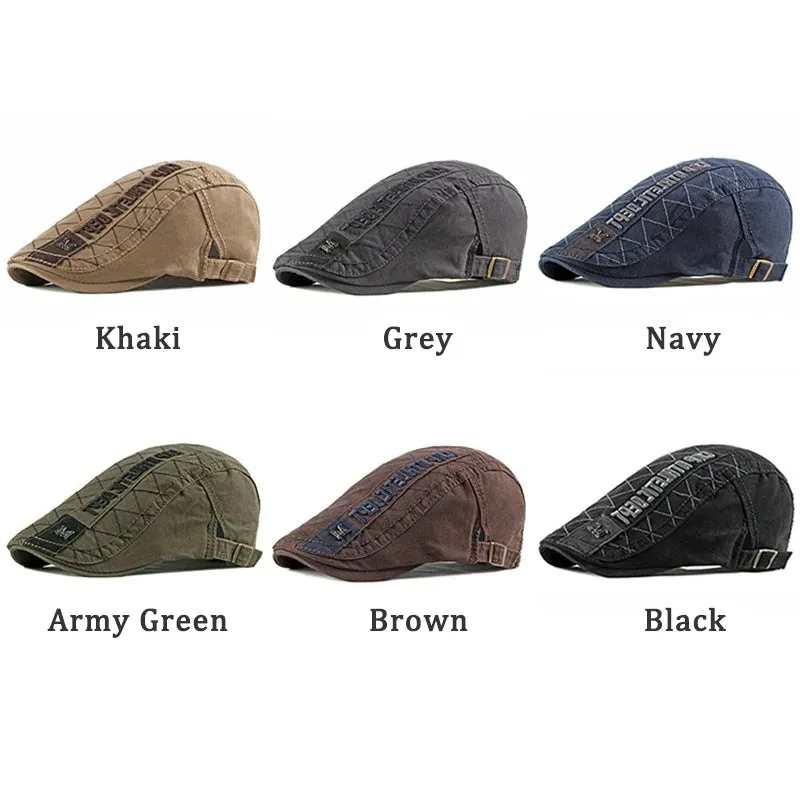 Cotton Visors Embroidery Flat Cap