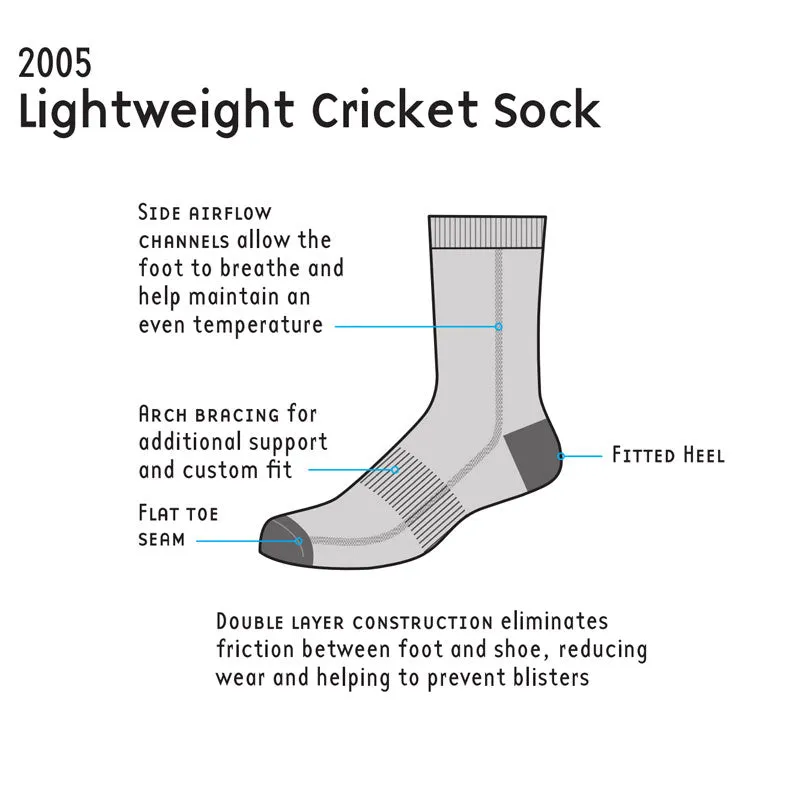 Cricket Sock Lightweight Double Layer - 2005