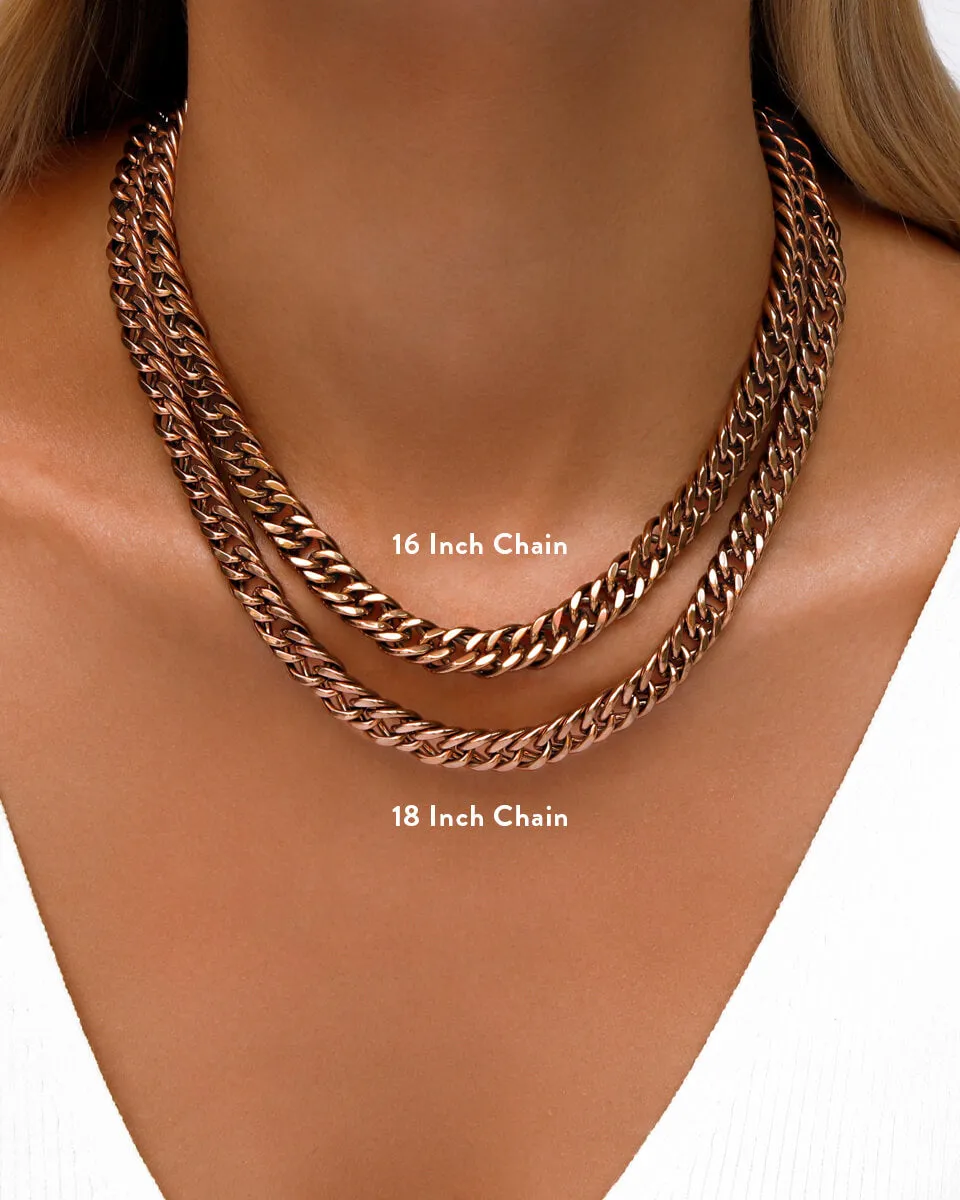 Curb Chain Necklace (Rose Gold)