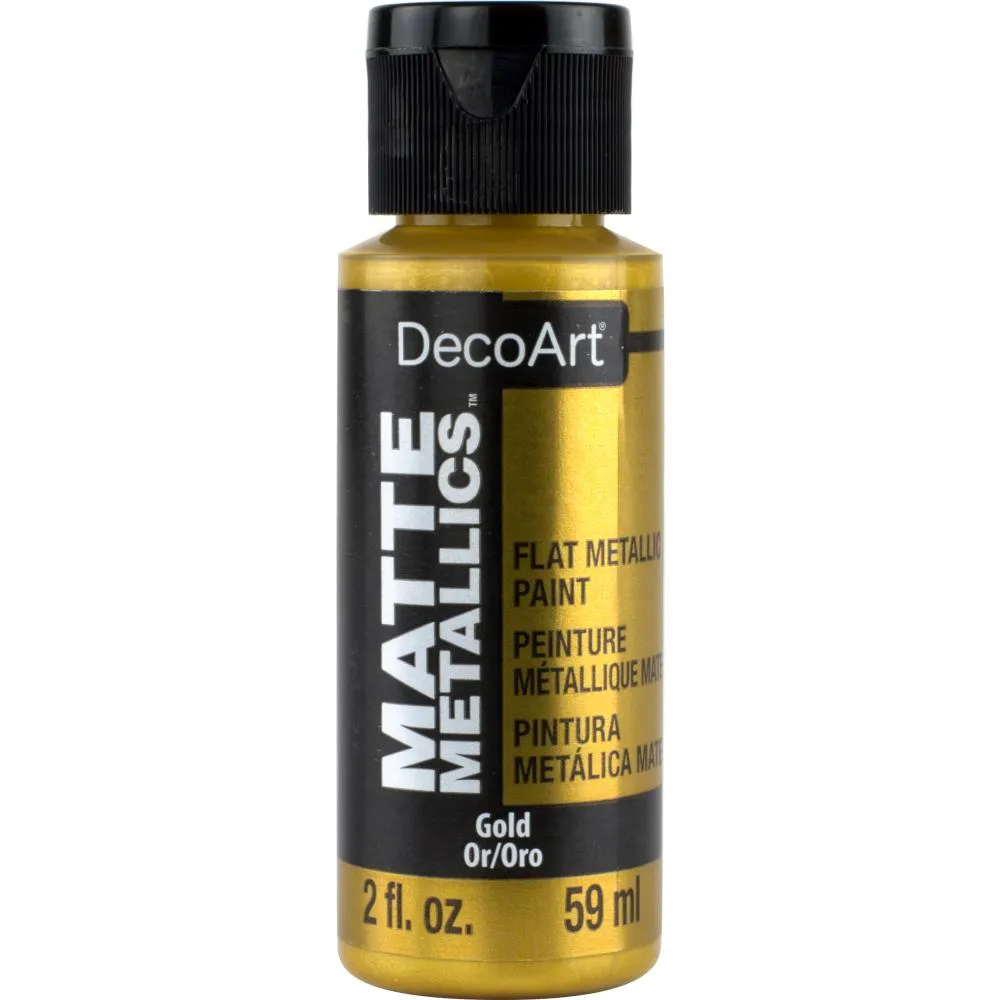 DecoArt Acrylic Matte Metallics 2oz - Gold