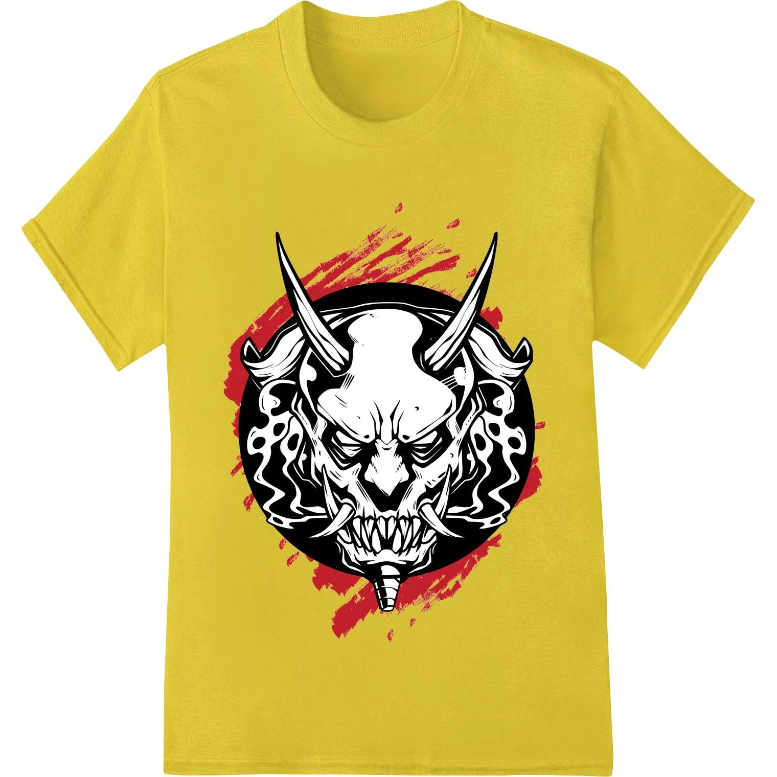 Demonic Skull Heat Transfer - Edgy Halloween DTF Print