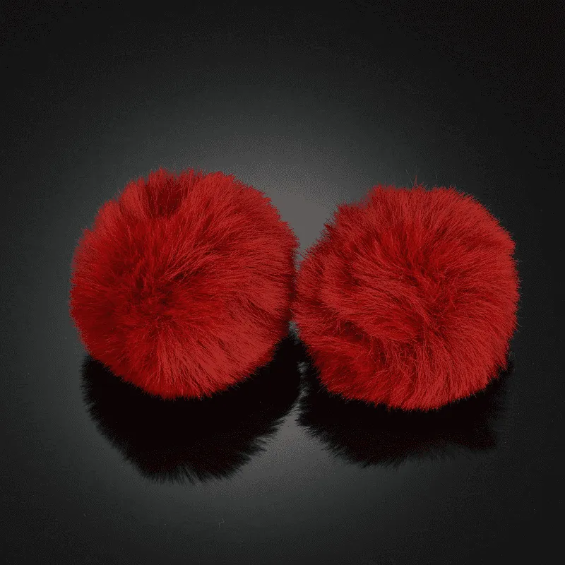 Ear Puffs Fuzzy Pom-Pom Stud Earrings