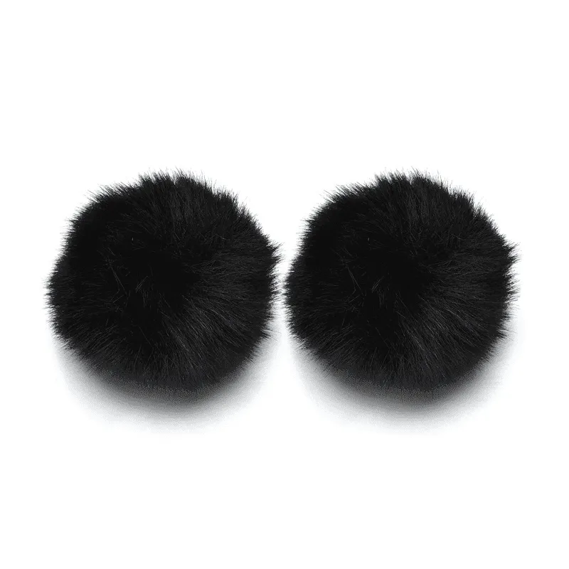 Ear Puffs Fuzzy Pom-Pom Stud Earrings