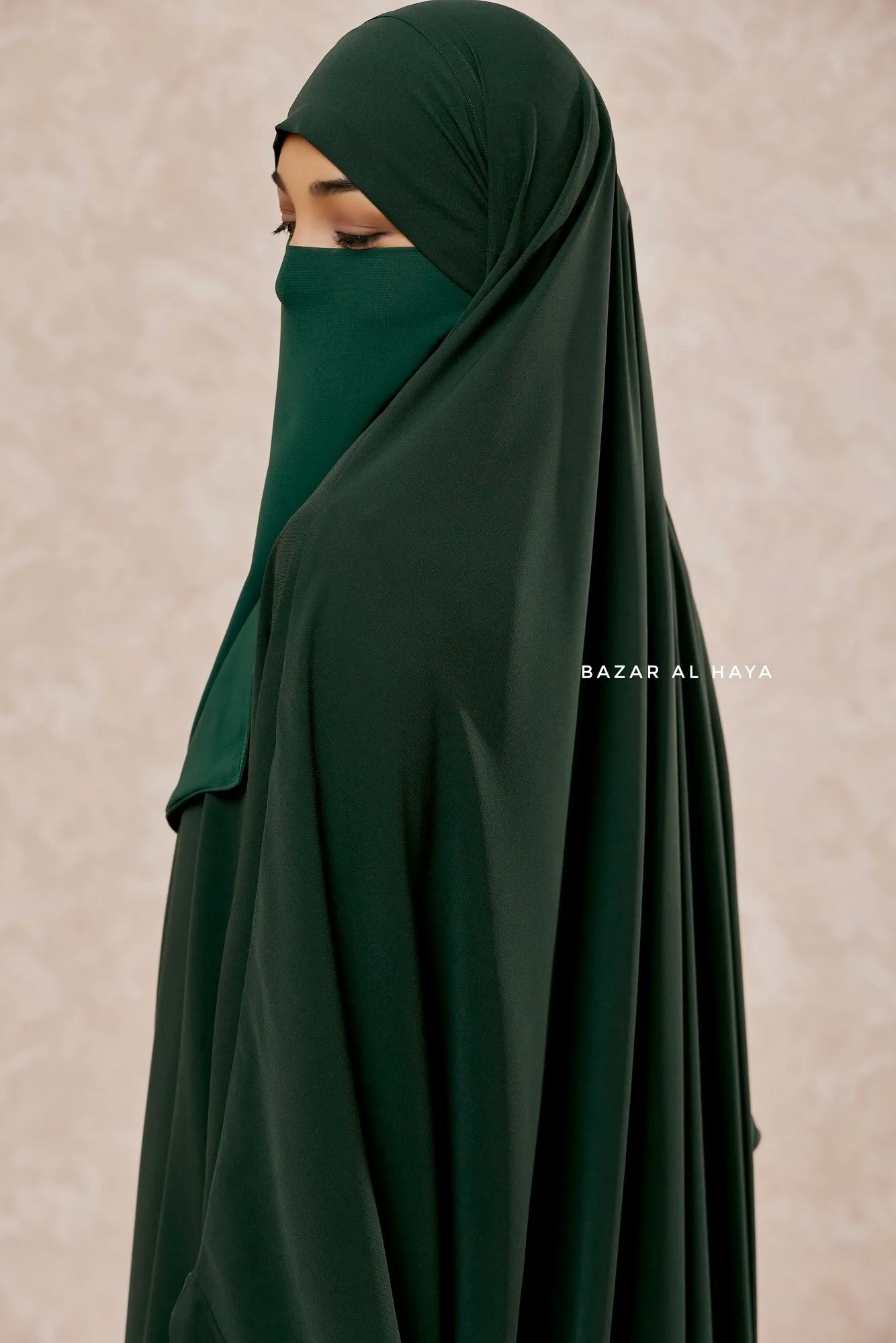 Emerald Single Half Niqab - Super Breathable Veil