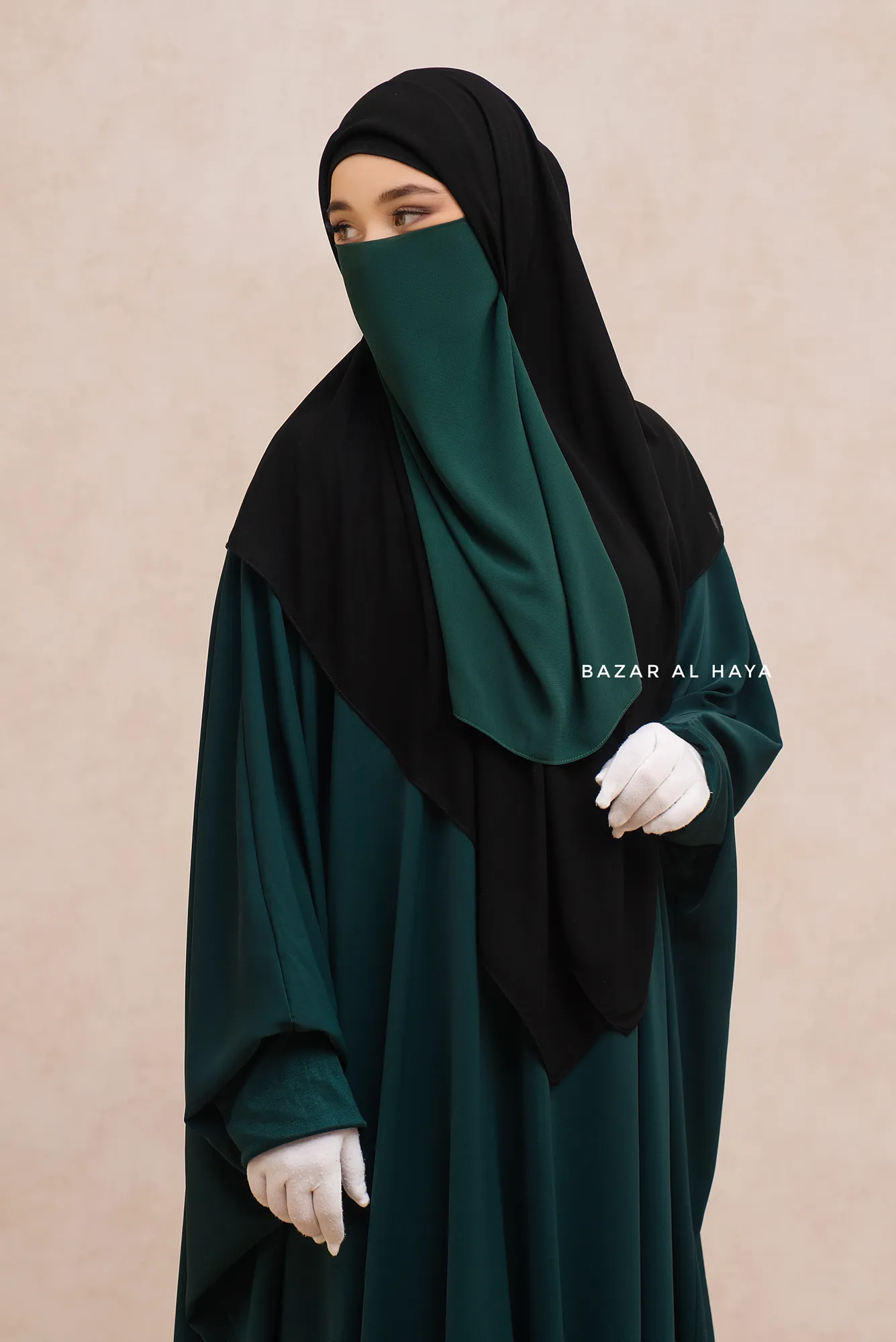 Emerald Single Half Niqab - Super Breathable Veil