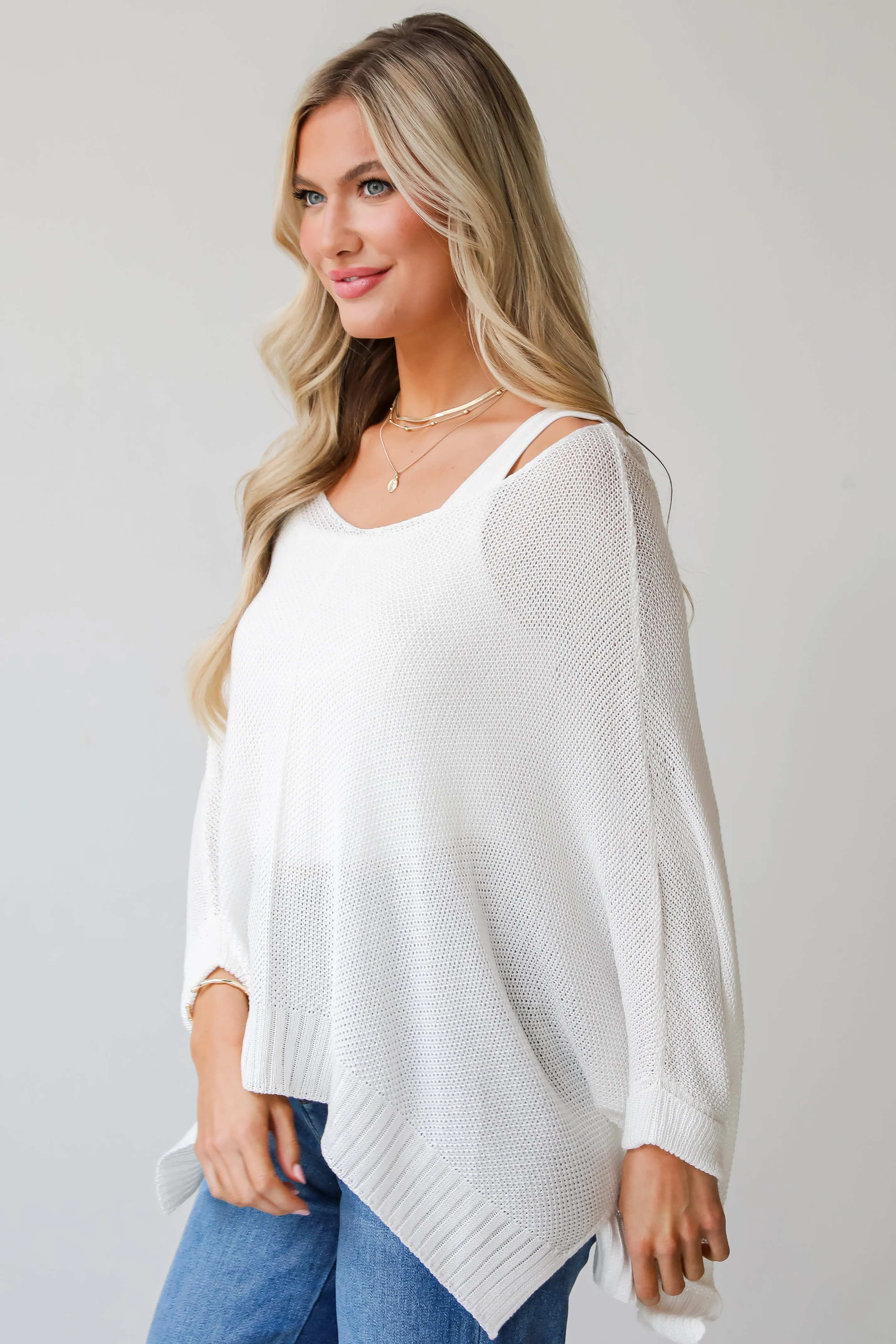 FINAL SALE - Camille Oversized Lightweight Knit Top - DU DEAL