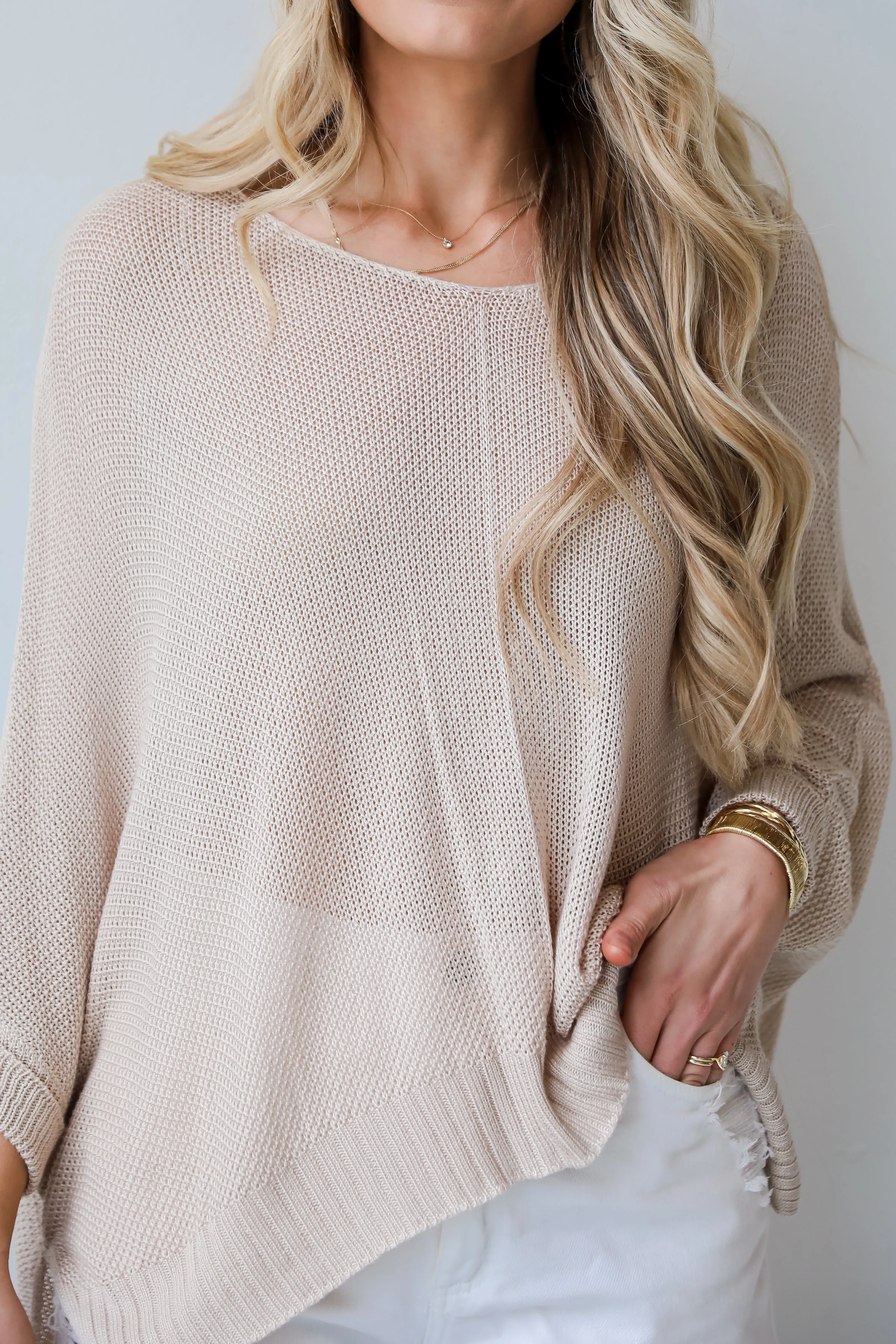 FINAL SALE - Camille Oversized Lightweight Knit Top - DU DEAL