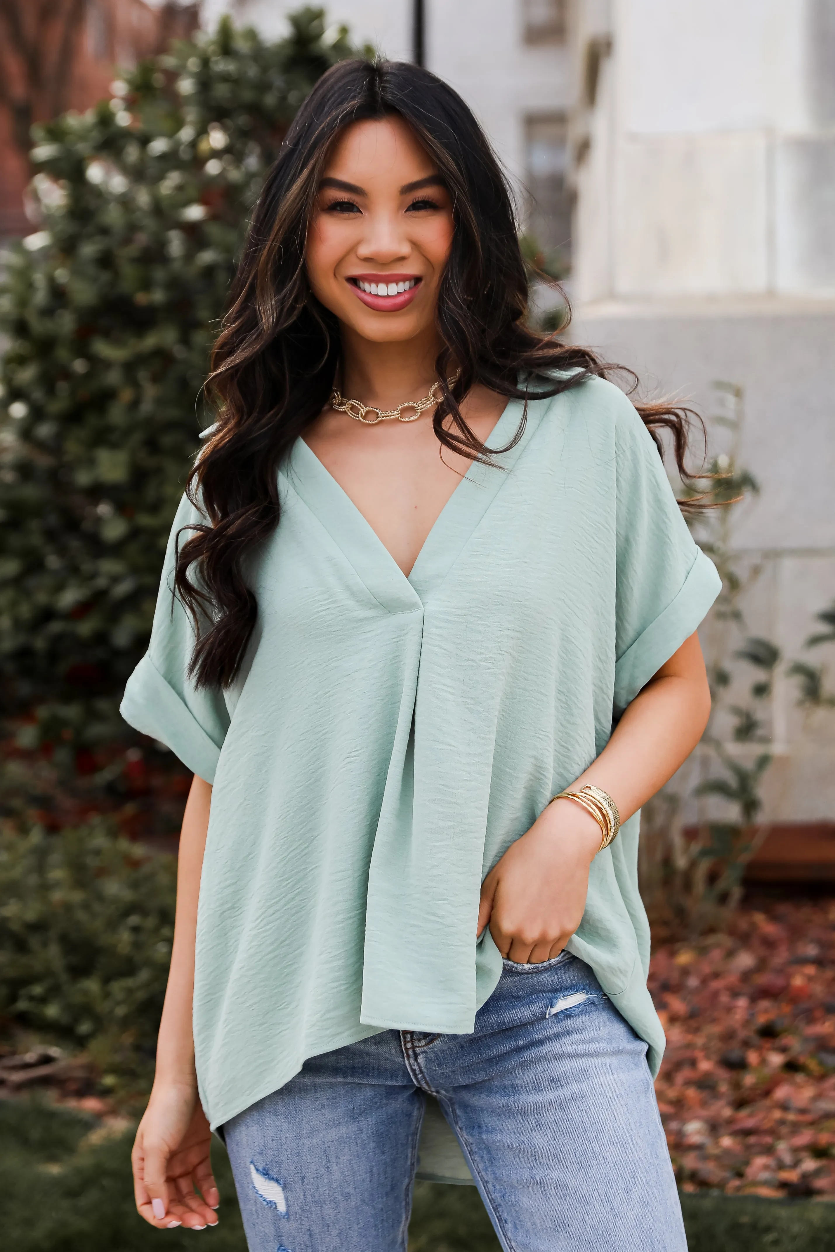 FINAL SALE - Flattering Feeling Blouse - DU DEAL