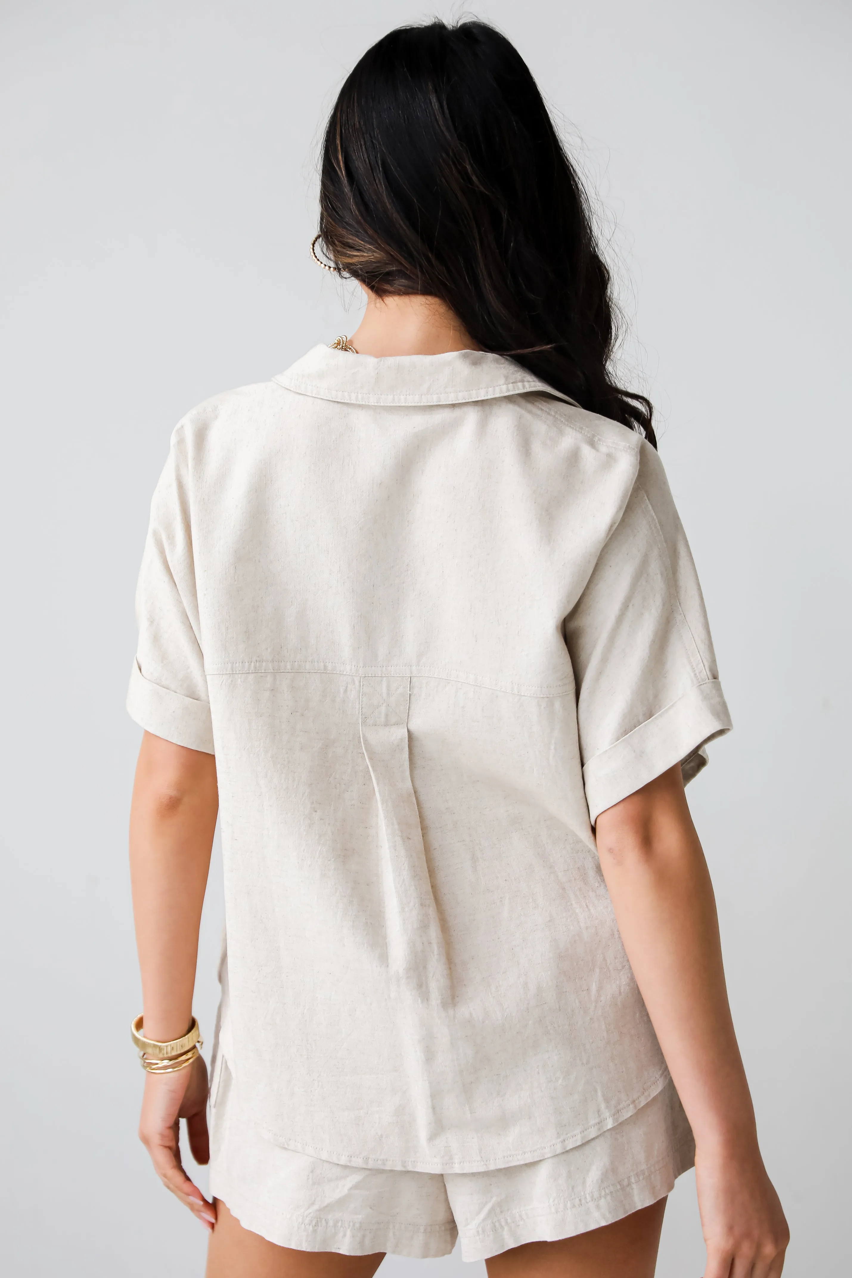 FINAL SALE - Sunny Day Bliss Linen Blouse