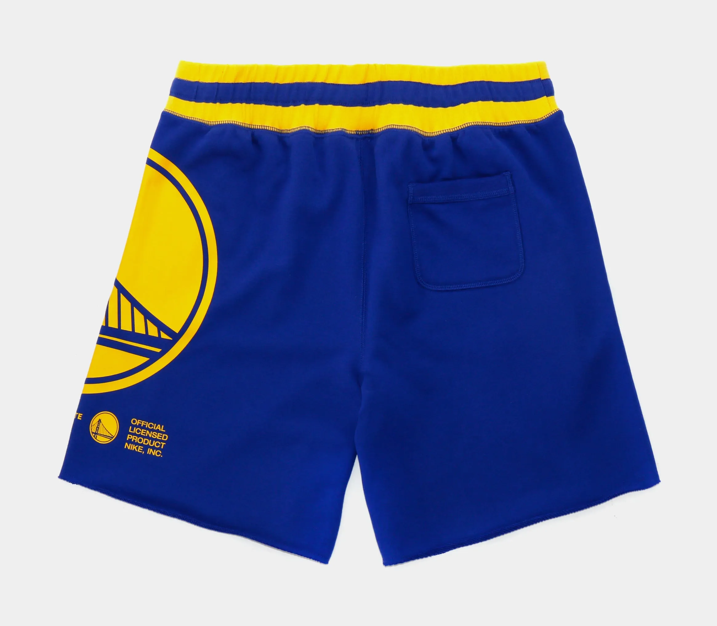 Golden State Warriors Fleece Shorts Mens Shorts (Blue/Yellow)