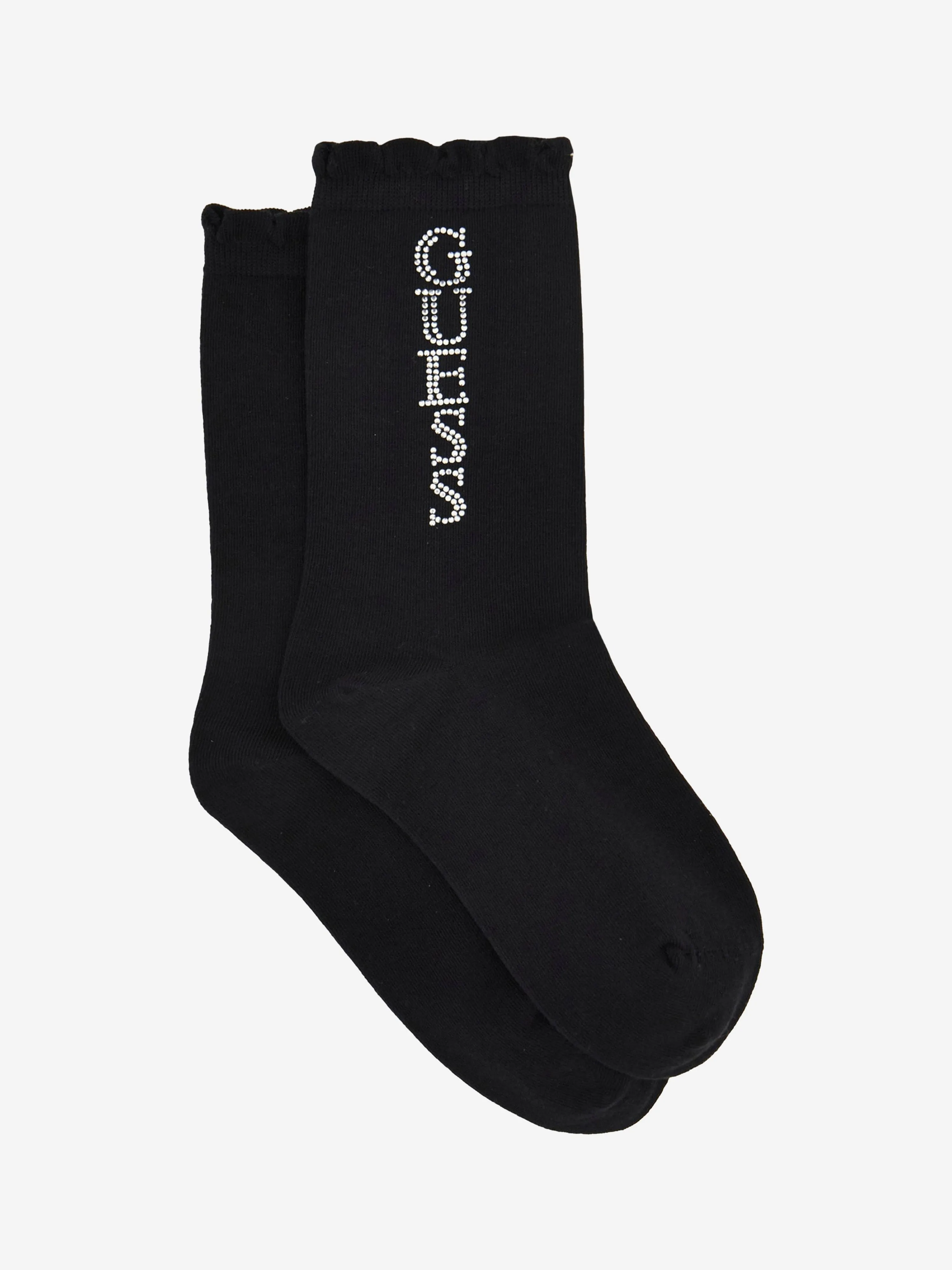 Guess Girls Logo Socks in Black