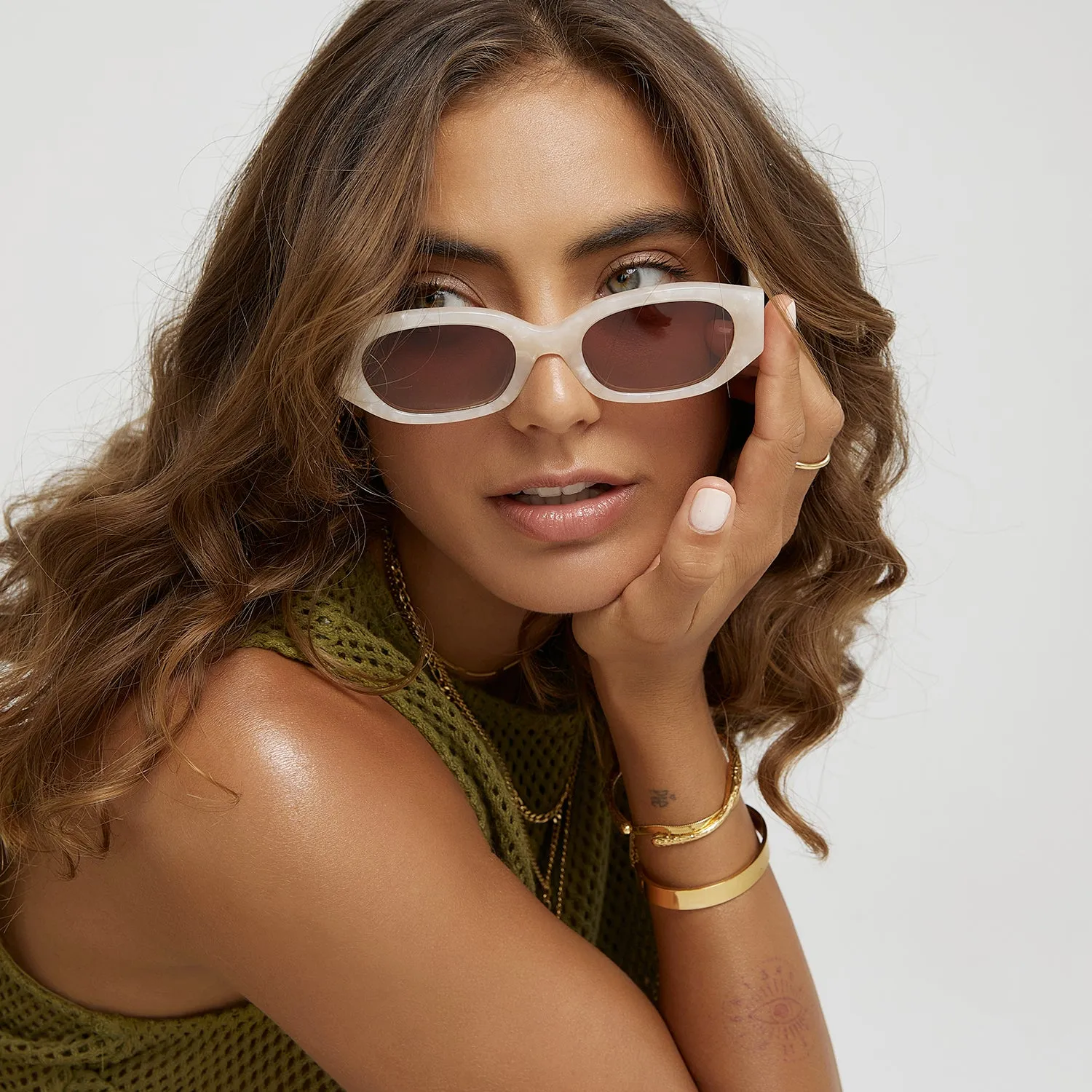 Hendrix Sunglasses - Cream Marle