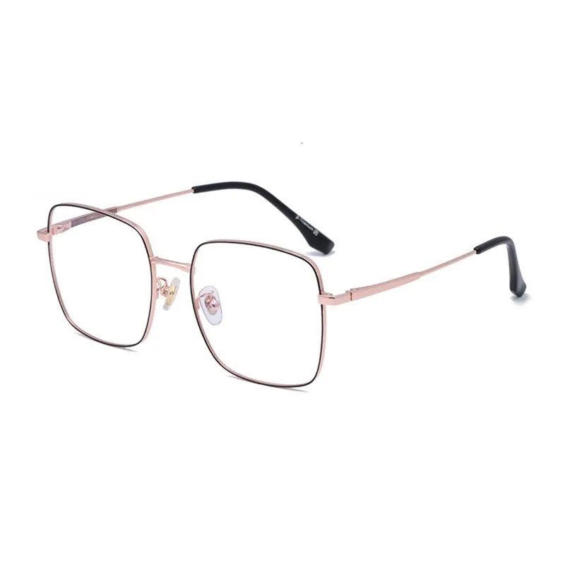 Hotony Unisex Full Rim Square Titanium Frame Eyeglasses 8004