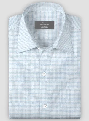 Italian Stretch Blue Trellis Shirt