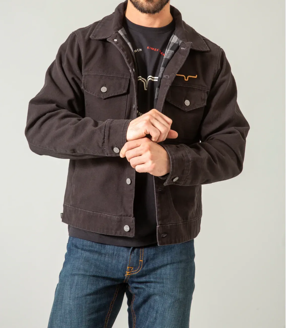 Kimes Ranch- Canvas Marshall Jacket- Black