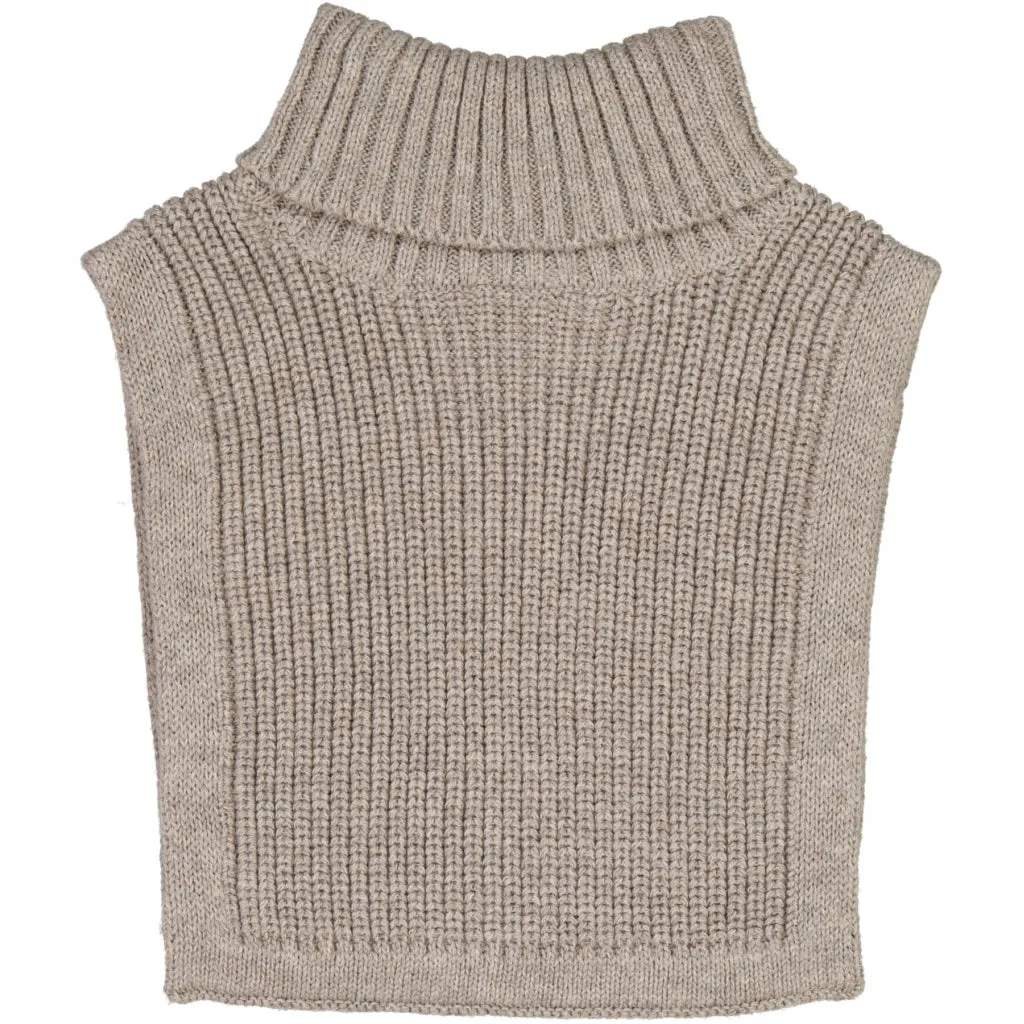 Knitted Neckwarmer Zaza - warm grey melange