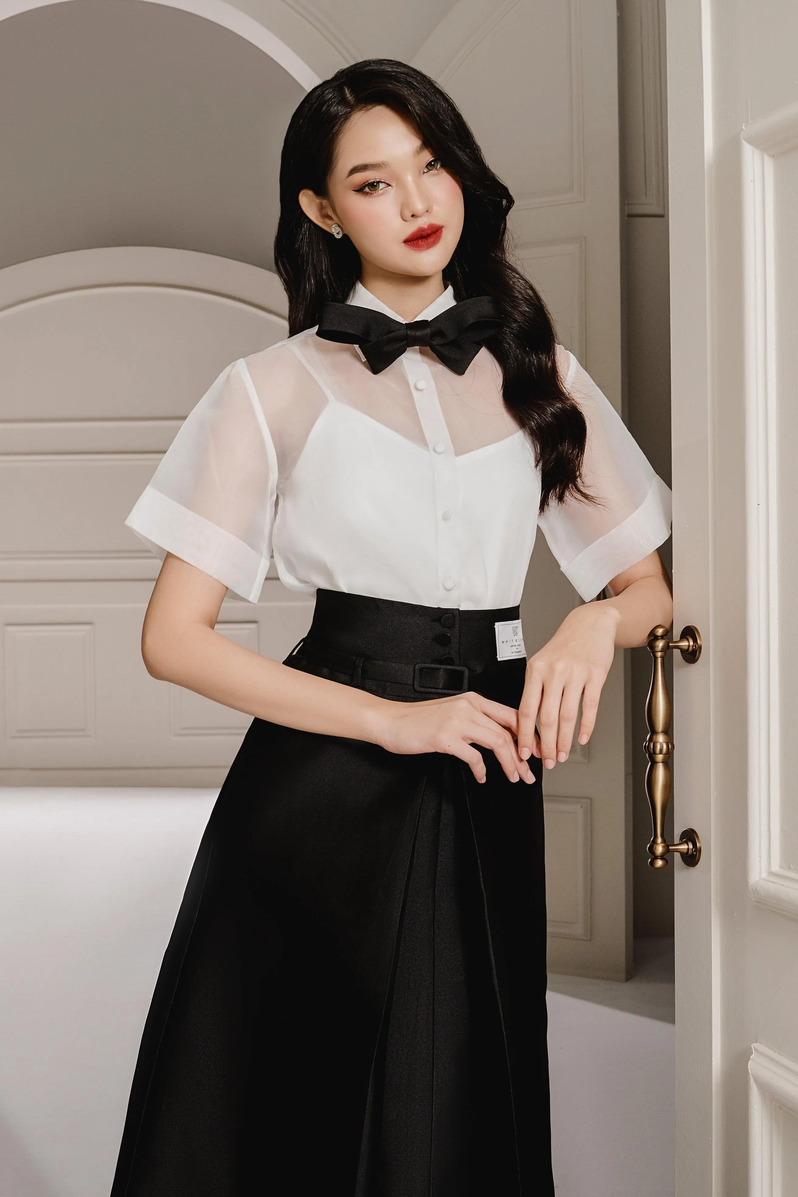 Kyla A-line High Waist Taffeta Set