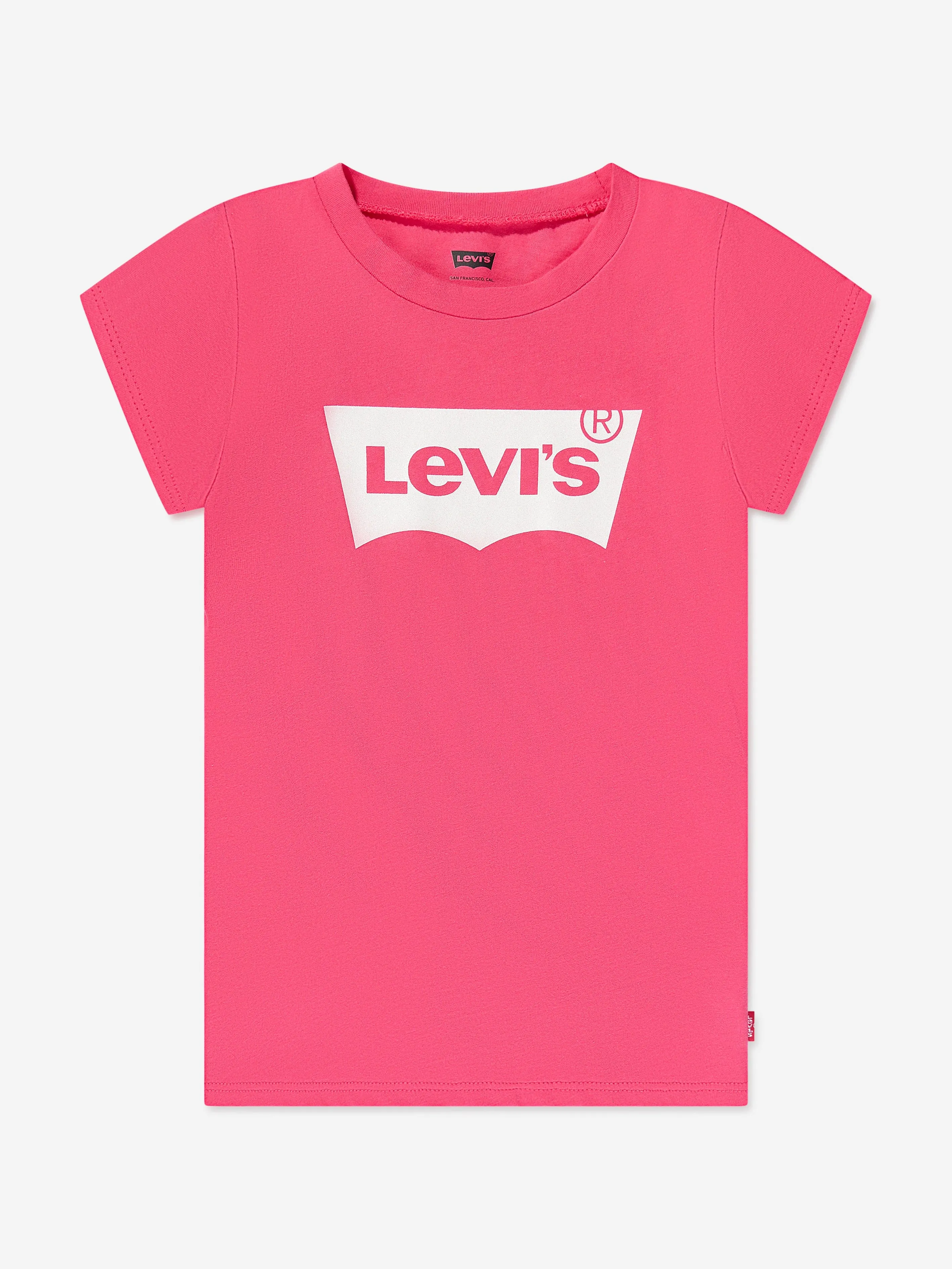 Levi's Wear Girls Cotton Short Sleeve Batwing Logo T-Shirt