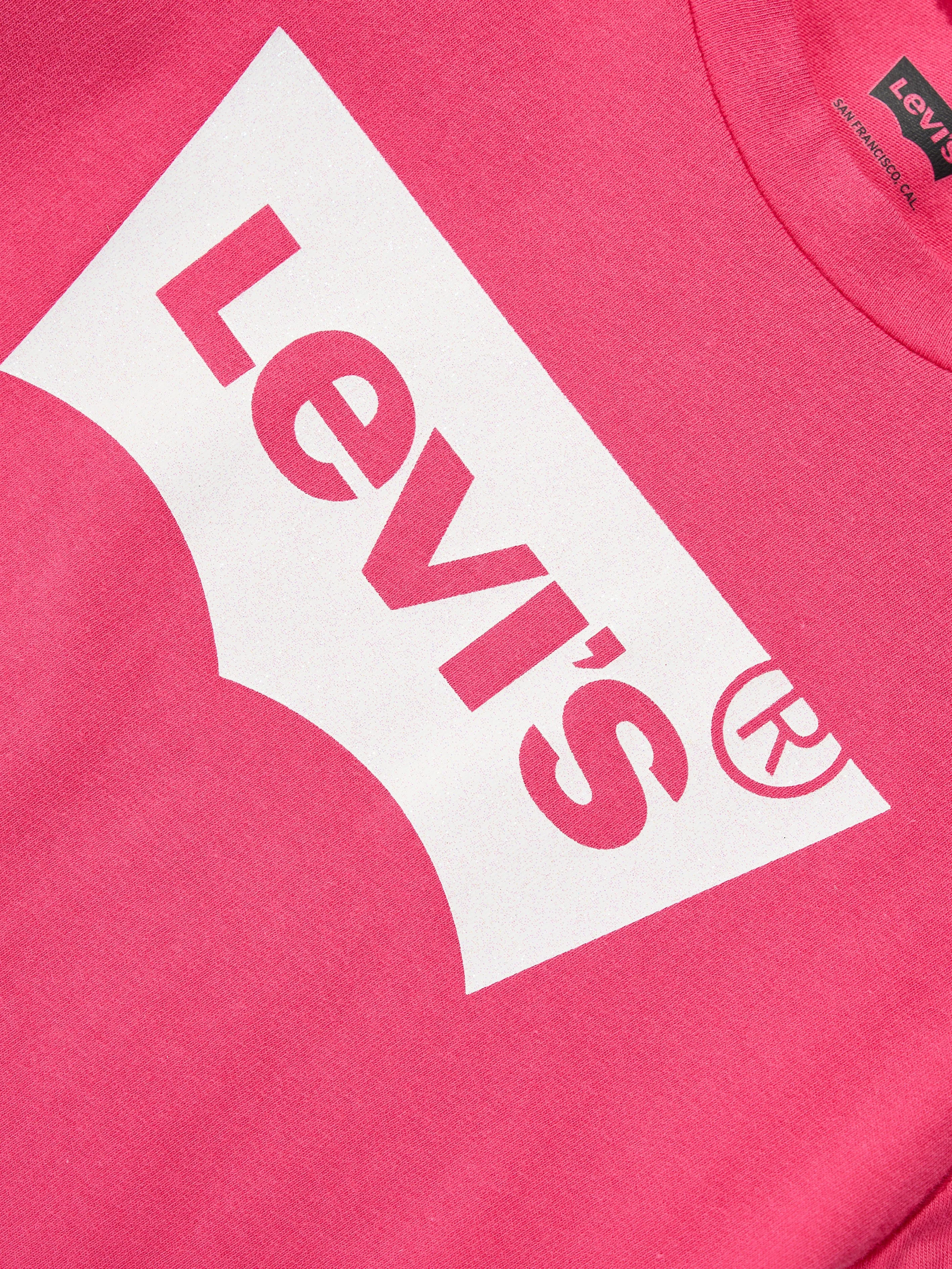 Levi's Wear Girls Cotton Short Sleeve Batwing Logo T-Shirt